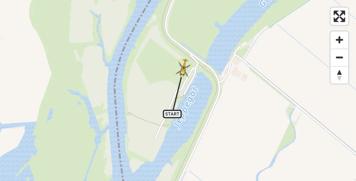 Vluchtroute Traumahelikopter Hank - Hank, 08 augustus 2024, 11:25