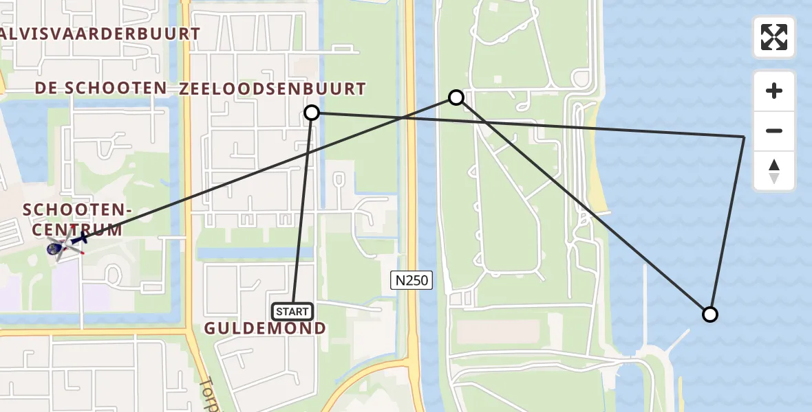 Vluchtroute Politiehelikopter Vliegveld De Kooy - Vliegveld De Kooy, 08 augustus 2024, 13:07