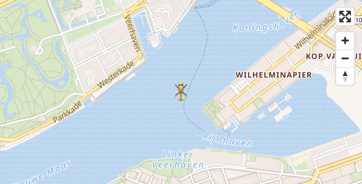 Vluchtroute Traumahelikopter Erasmus MC - Erasmus MC, 08 augustus 2024, 14:32