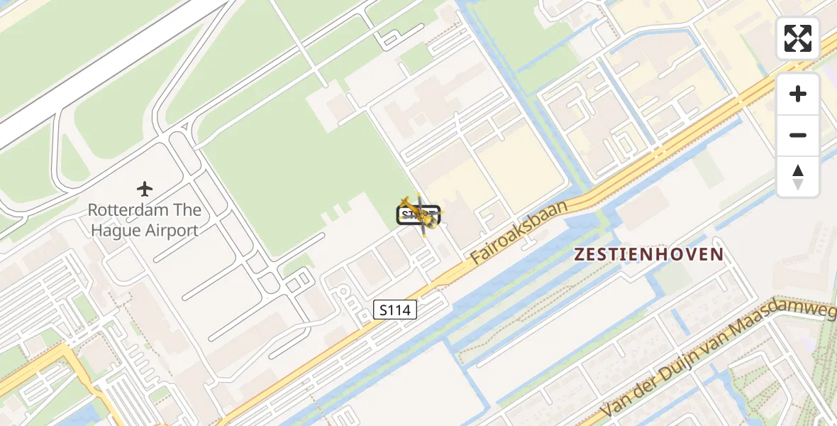 Vluchtroute Traumahelikopter Rotterdam The Hague Airport - Rotterdam The Hague Airport, 08 augustus 2024, 16:13
