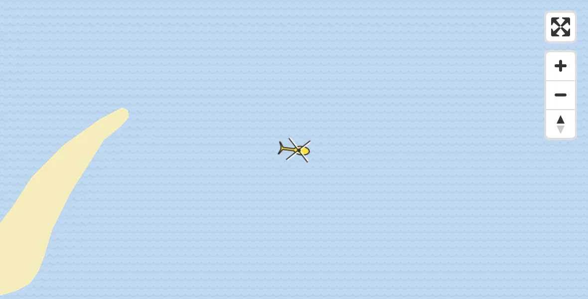 Routekaart van de vlucht: Politiehelikopter naar Warffum