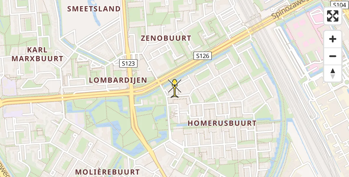 Routekaart van de vlucht: Lifeliner 2 naar Rotterdam