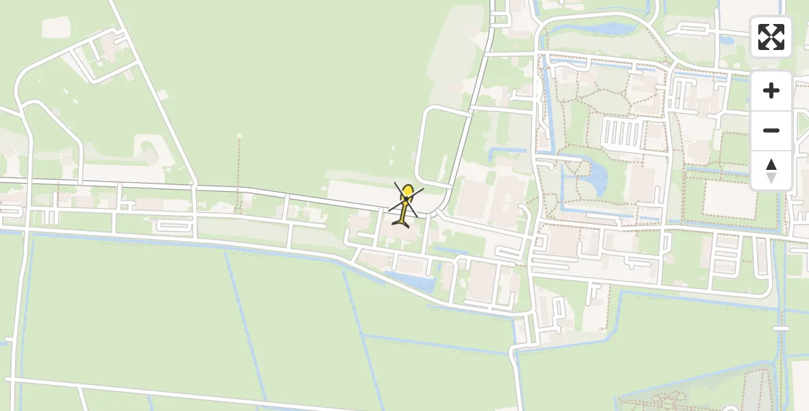 Routekaart van de vlucht: Ambulancehelikopter naar Vliegbasis Leeuwarden