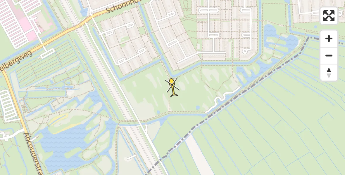 Routekaart van de vlucht: Lifeliner 1 naar Amsterdam