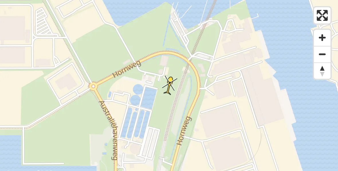 Routekaart van de vlucht: Lifeliner 1 naar Amsterdam Heliport