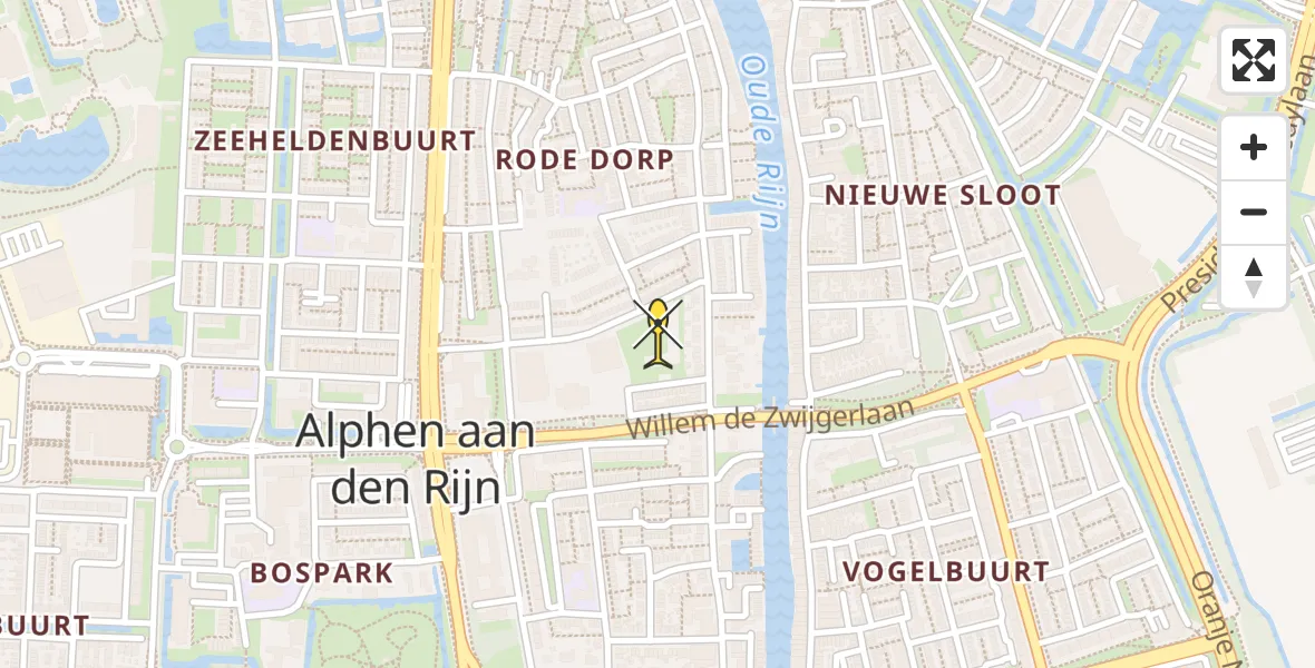 Routekaart van de vlucht: Lifeliner 2 naar Alphen aan den Rijn