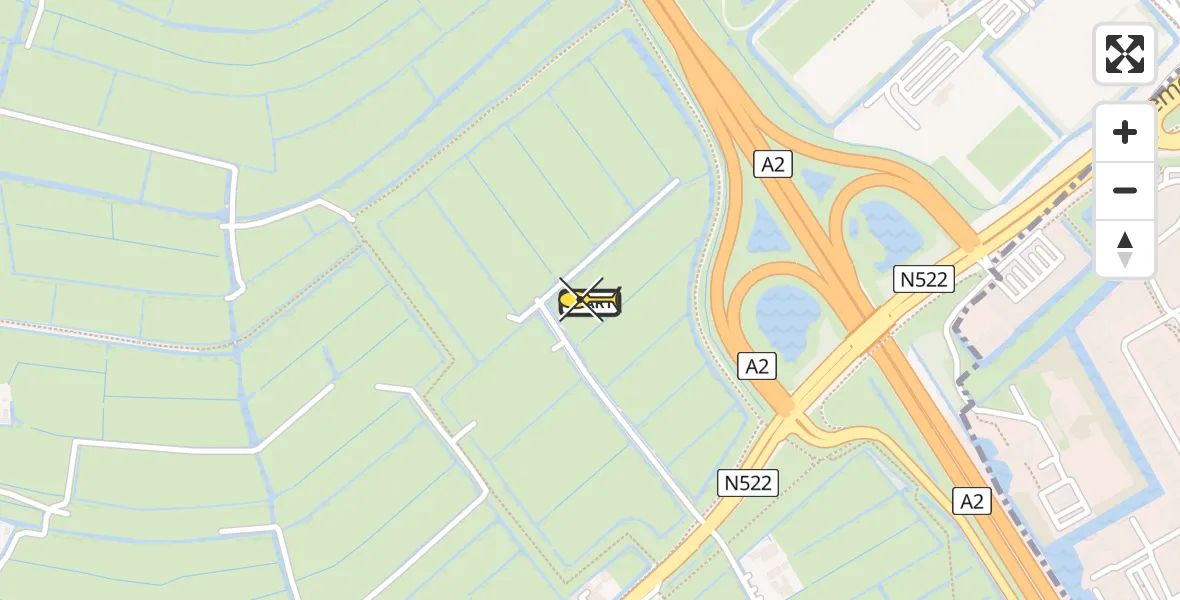 Routekaart van de vlucht: Lifeliner 1 naar Ouderkerk aan de Amstel, Burgemeester Stramanweg