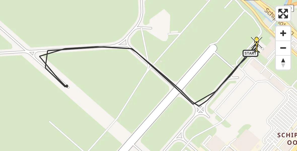 Vluchtroute Politiehelikopter van Schiphol naar Schiphol