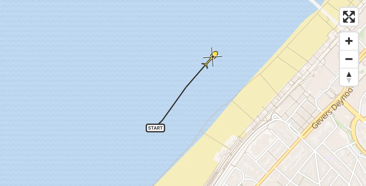 Vluchtroute Politiehelikopter van Den Haag naar Den Haag