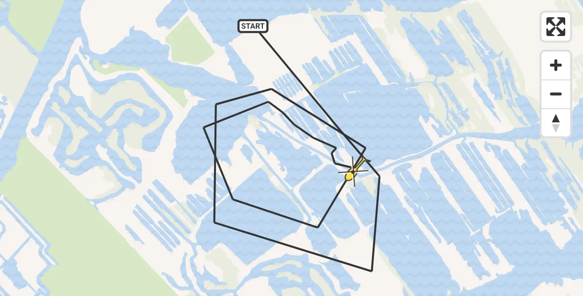 Routekaart van de vlucht: Ambulanceheli naar Warten, Hegewarren