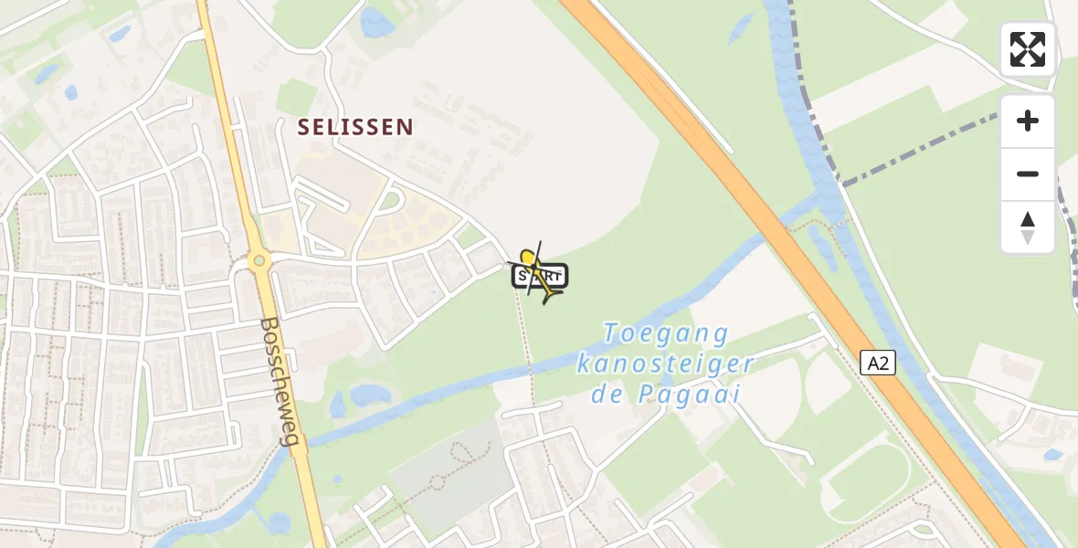 Routekaart van de vlucht: Lifeliner 3 naar Boxtel, Otter