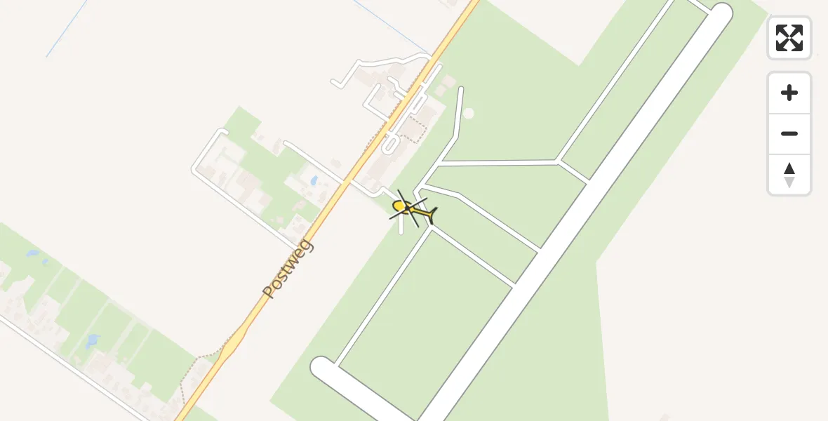 Routekaart van de vlucht: Politiehelikopter naar Texel International Airport