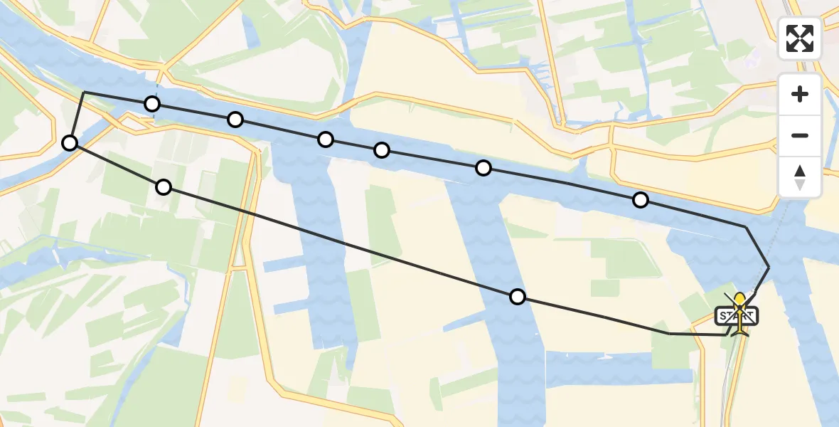 Routekaart van de vlucht: Lifeliner 1 naar Amsterdam Heliport, Hornweg