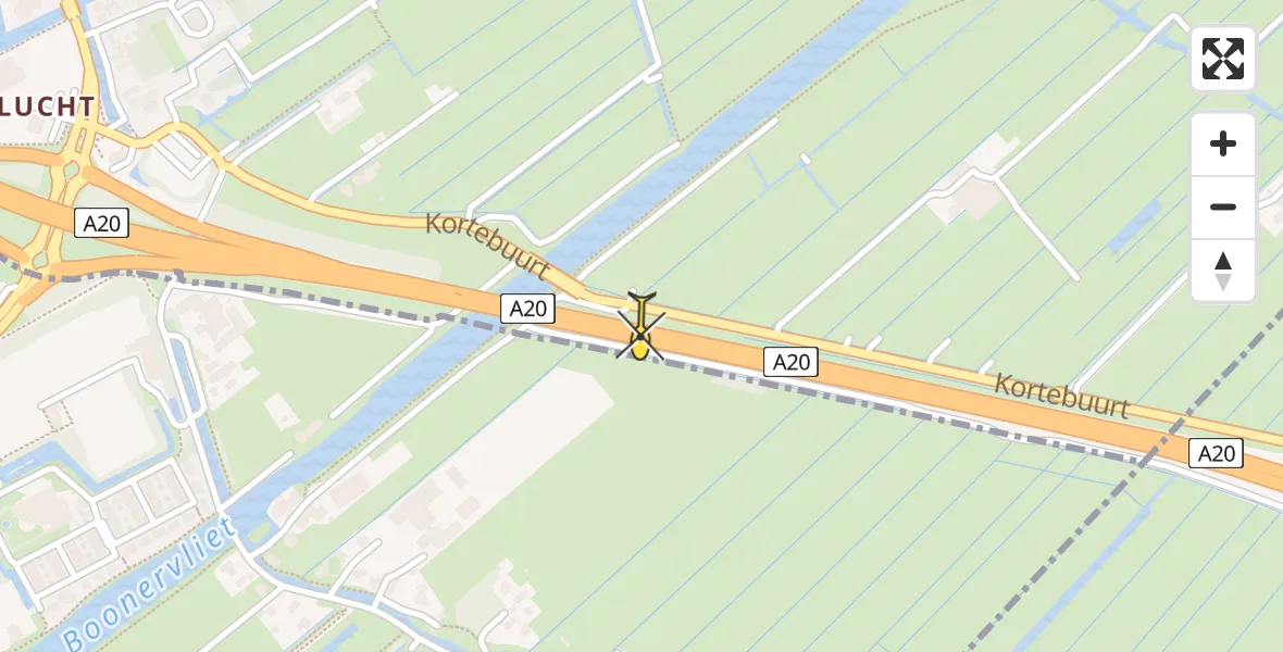 Routekaart van de vlucht: Lifeliner 2 naar Maasland