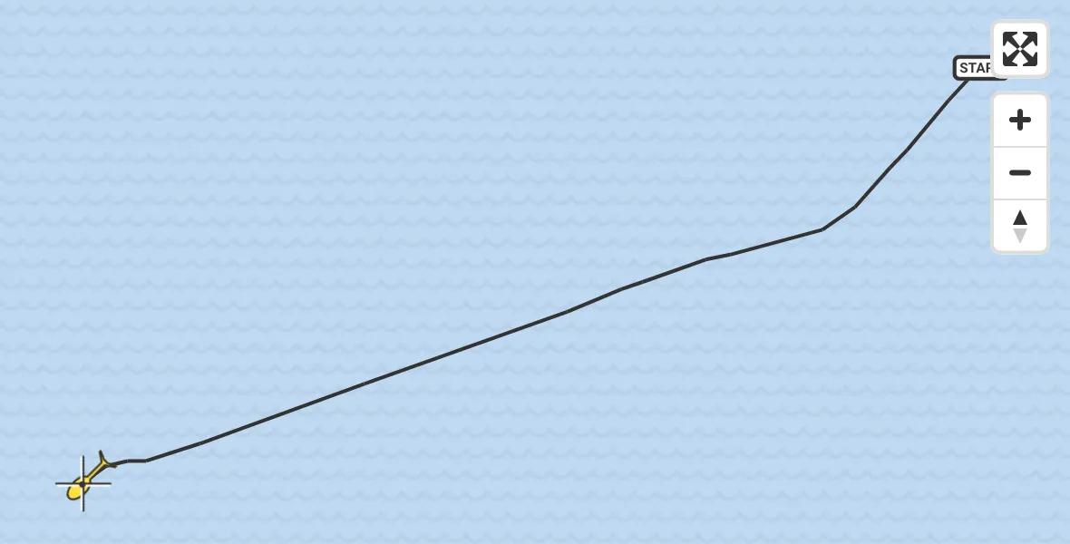 Routekaart van de vlucht: Kustwachthelikopter naar 