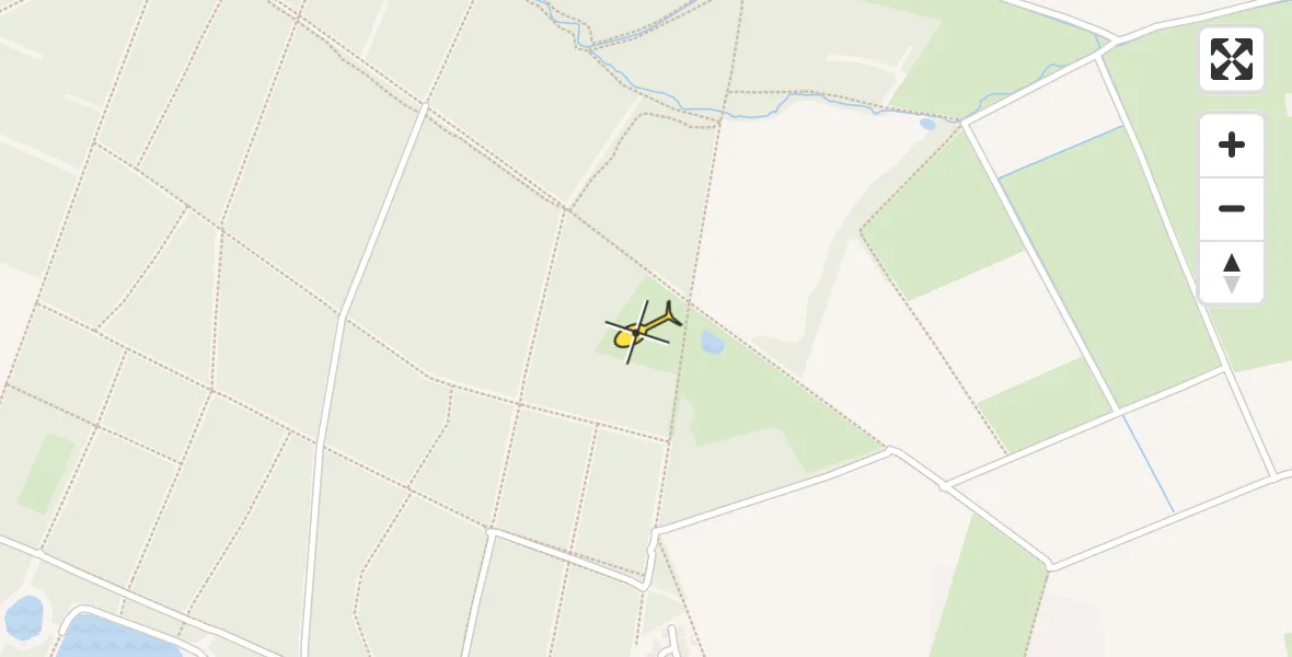 Routekaart van de vlucht: Politiehelikopter naar Bakel