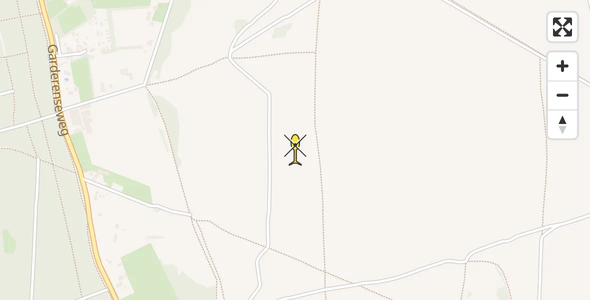 Routekaart van de vlucht: Politiehelikopter naar Ermelo