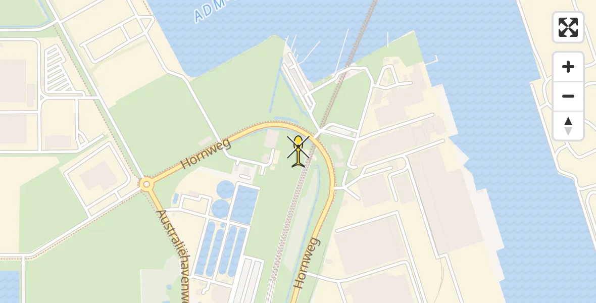 Routekaart van de vlucht: Lifeliner 1 naar Amsterdam Heliport