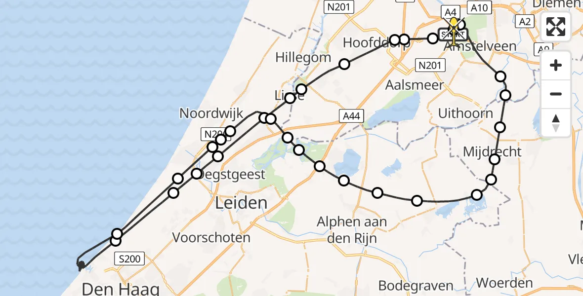 Routekaart van de vlucht: Politieheli naar Schiphol, Ceintuurbaan