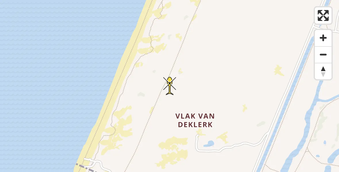 Routekaart van de vlucht: Lifeliner 1 naar Zandvoort