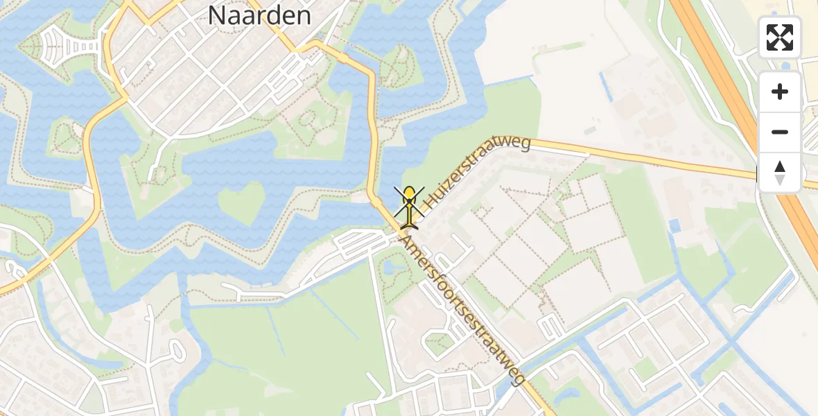 Routekaart van de vlucht: Lifeliner 1 naar Naarden