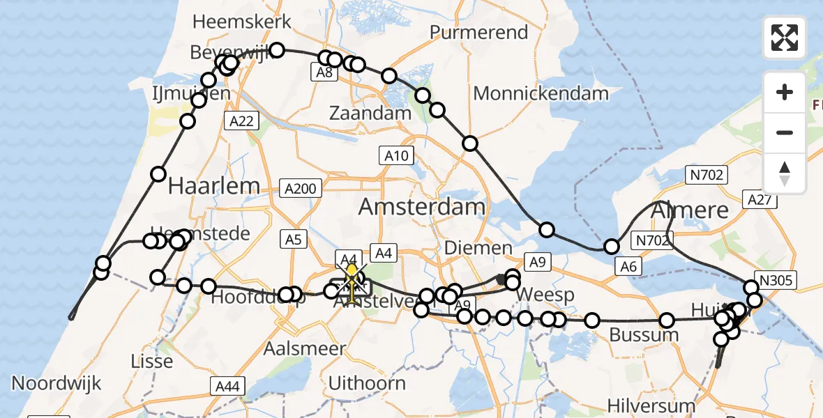 Routekaart van de vlucht: Politieheli naar Schiphol, Ceintuurbaan