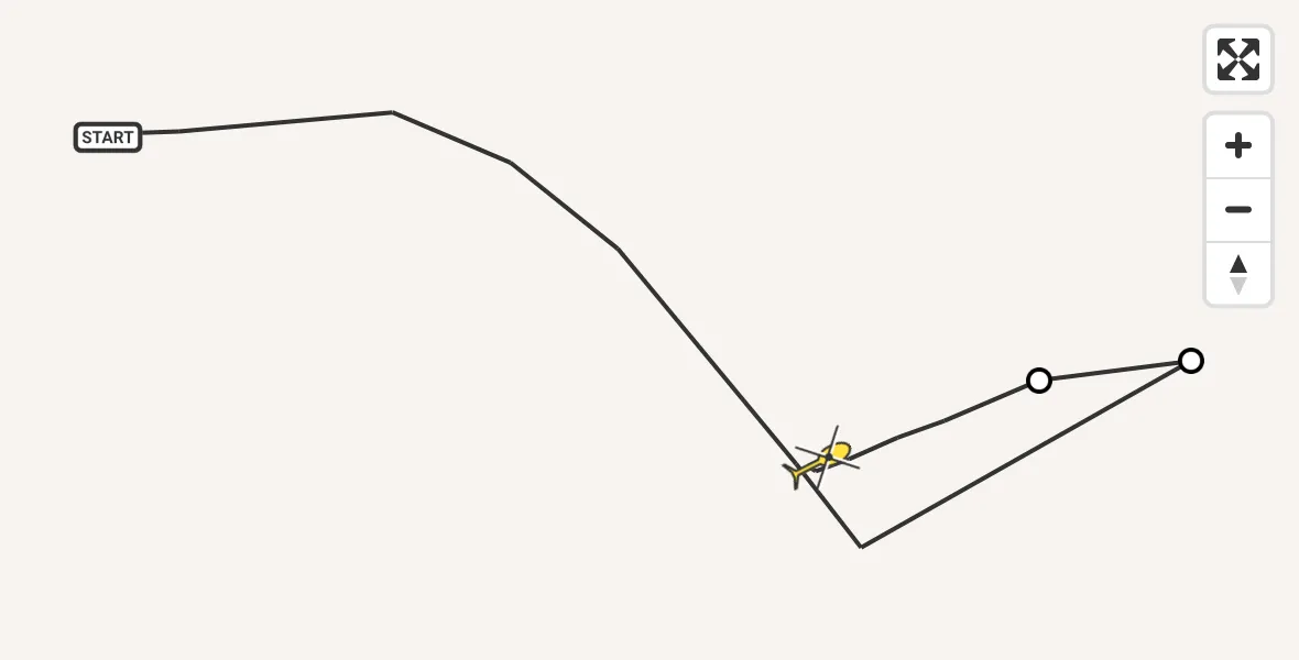 Routekaart van de vlucht: Politiehelikopter naar Würselen