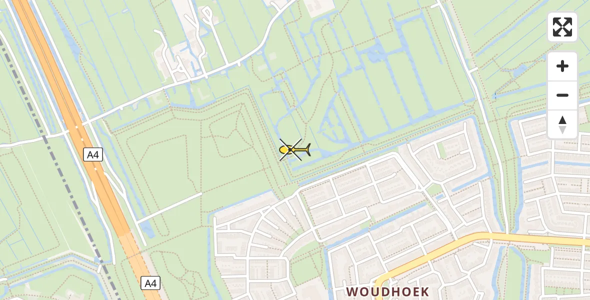 Routekaart van de vlucht: Lifeliner 2 naar Schiedam