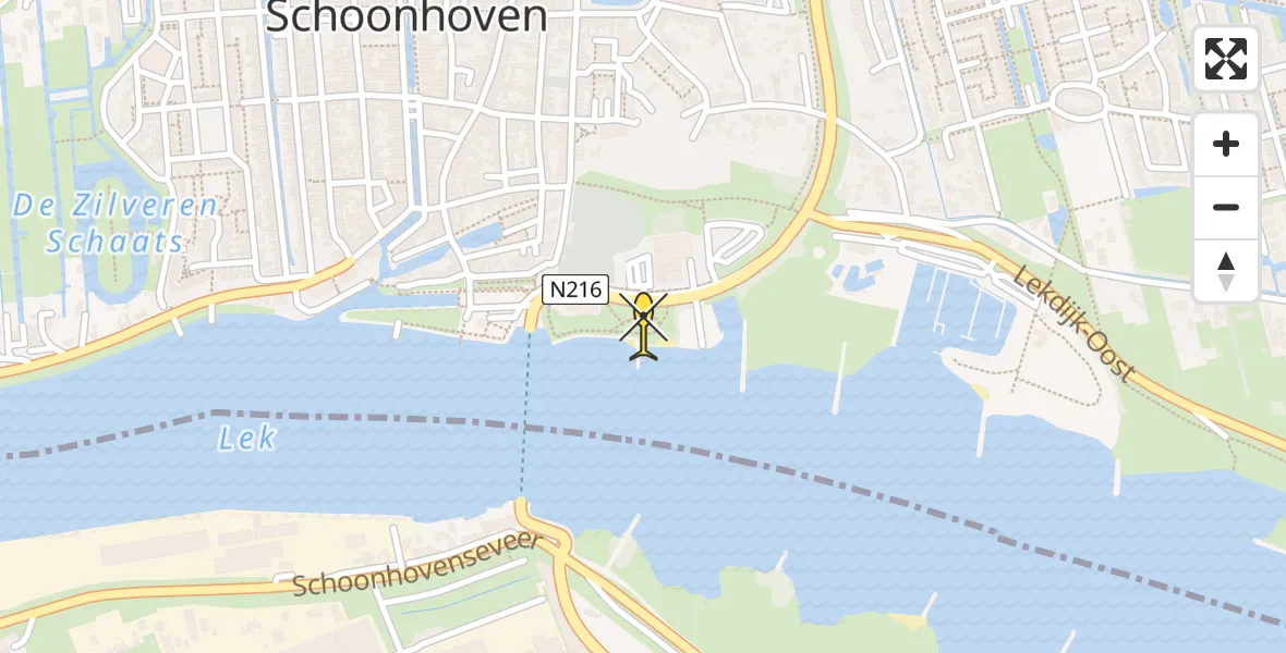 Routekaart van de vlucht: Lifeliner 2 naar Schoonhoven