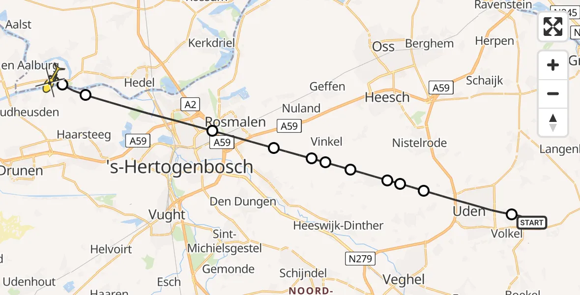 Routekaart van de vlucht: Lifeliner 3 naar Bern, Bovenstraat