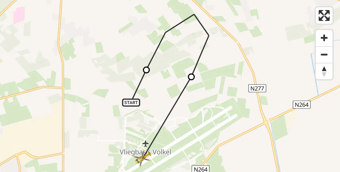 Vluchtroute Traumahelikopter Vliegbasis Volkel - Vliegbasis Volkel, 09 september 2024, 11:45