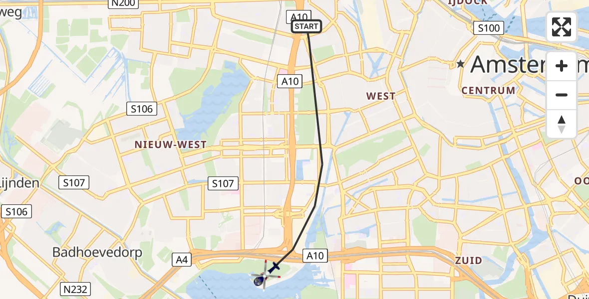 Vluchtroute Politiehelikopter Amsterdam - Amsterdam, 09 september 2024, 15:23