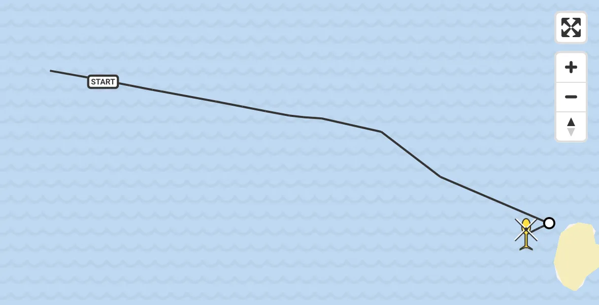 Routekaart van de vlucht: Kustwachthelikopter naar Den Hoorn