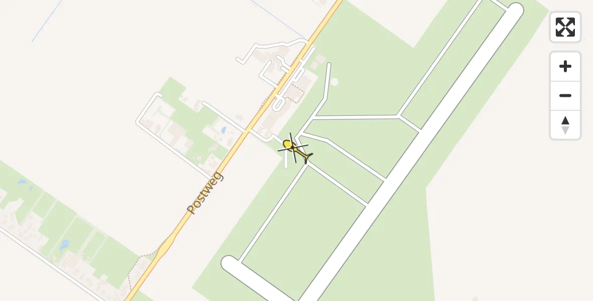 Routekaart van de vlucht: Politiehelikopter naar Texel International Airport