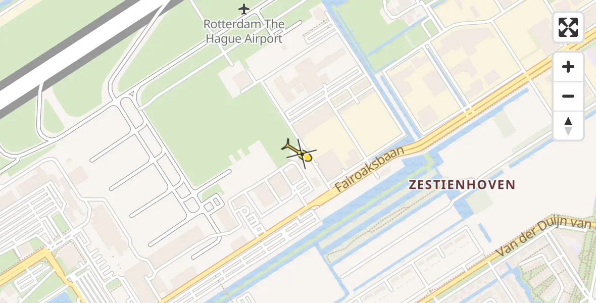 Routekaart van de vlucht: Lifeliner 2 naar Rotterdam The Hague Airport