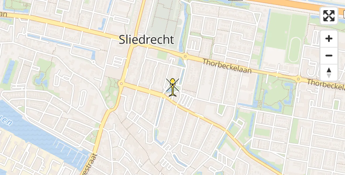 Routekaart van de vlucht: Lifeliner 2 naar Sliedrecht