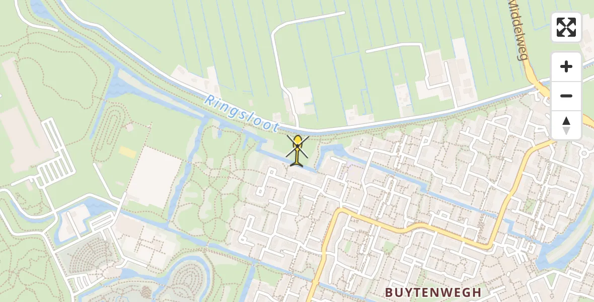 Routekaart van de vlucht: Lifeliner 2 naar Zoetermeer