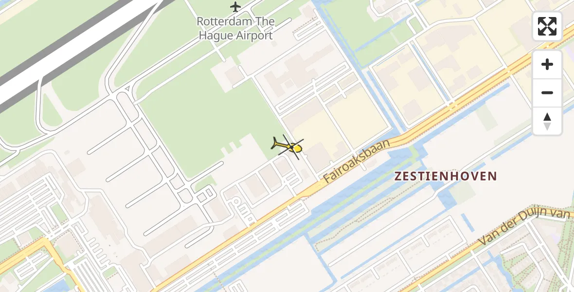 Routekaart van de vlucht: Lifeliner 2 naar Rotterdam The Hague Airport