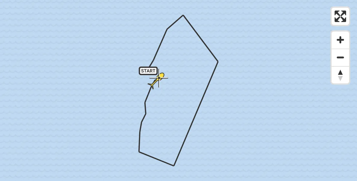 Routekaart van de vlucht: Kustwachthelikopter naar 