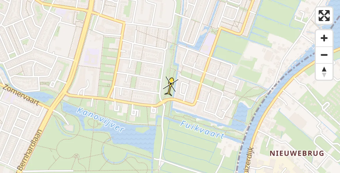 Routekaart van de vlucht: Lifeliner 1 naar Haarlem