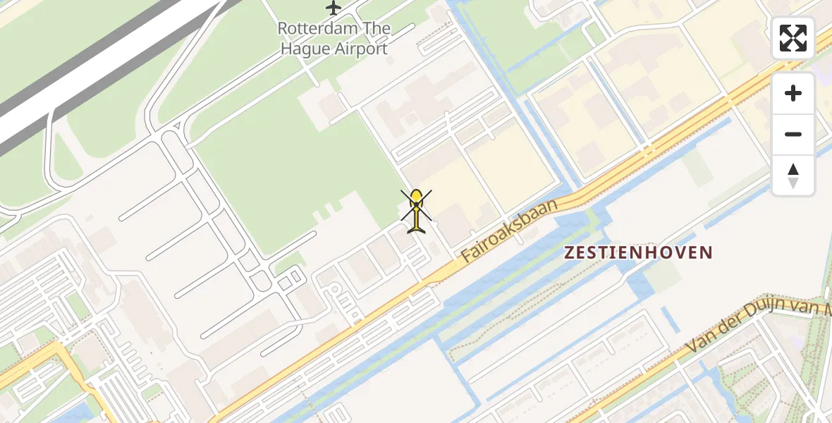 Routekaart van de vlucht: Lifeliner 2 naar Rotterdam The Hague Airport