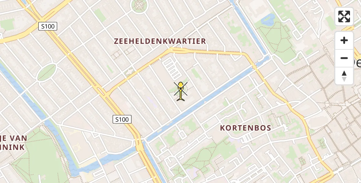 Routekaart van de vlucht: Lifeliner 2 naar Den Haag