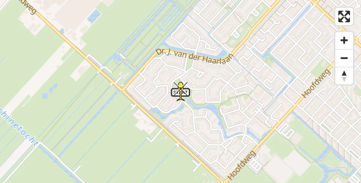 Routekaart van de vlucht: Lifeliner 1 naar Mijdrecht, Roerdomp