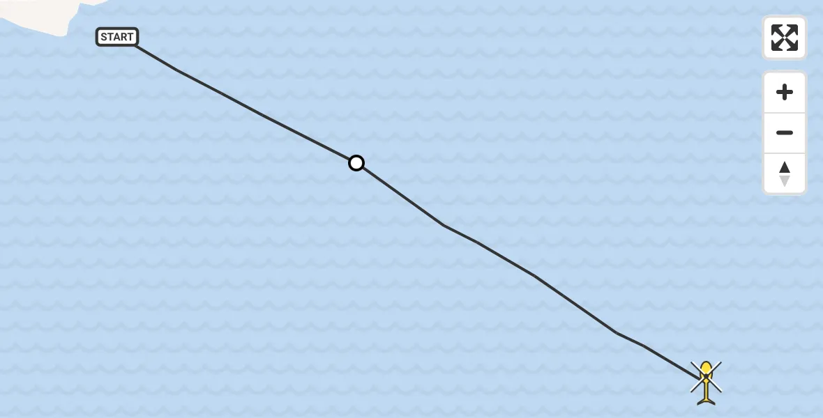 Routekaart van de vlucht: Ambulanceheli naar Oosterend