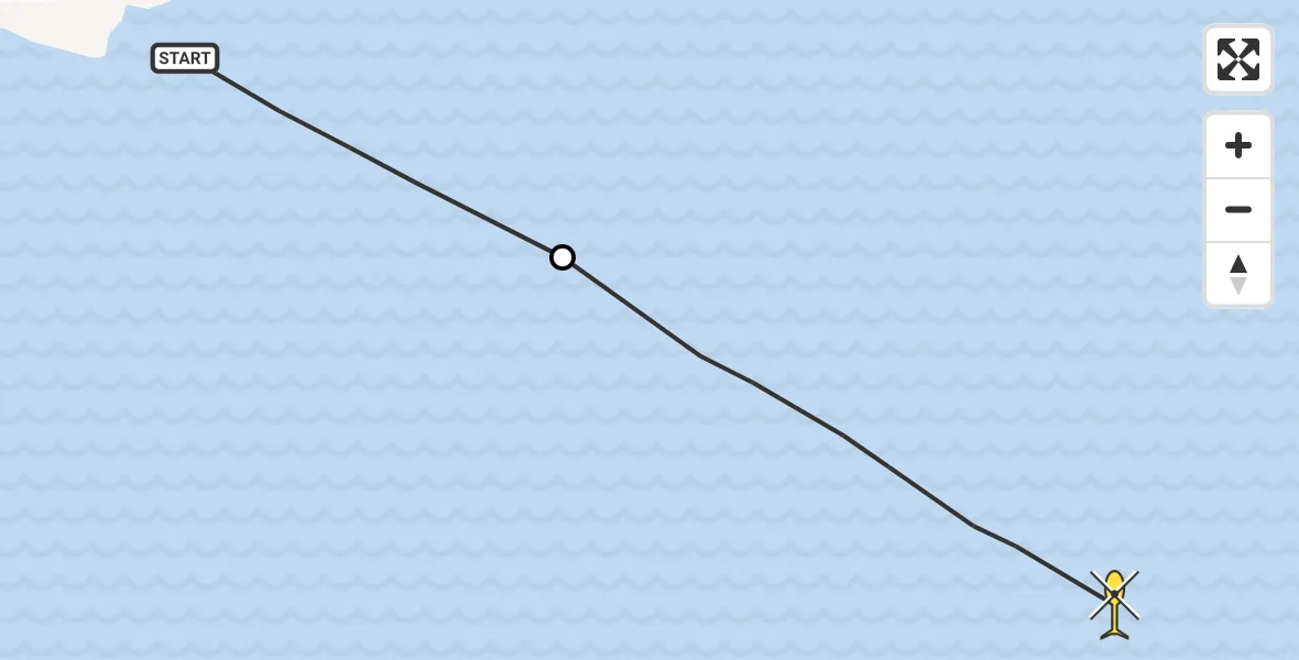 Routekaart van de vlucht: Ambulancehelikopter naar Oosterend