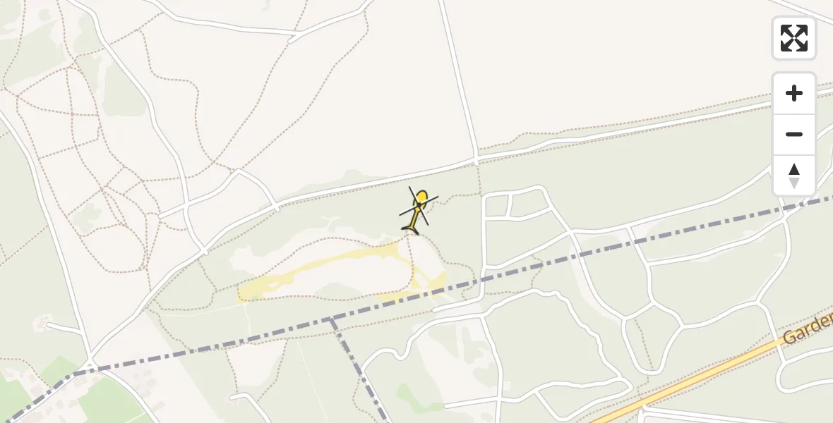 Routekaart van de vlucht: Politiehelikopter naar Ermelo