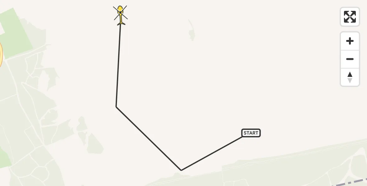 Routekaart van de vlucht: Politiehelikopter naar Ermelo, Garderenseweg