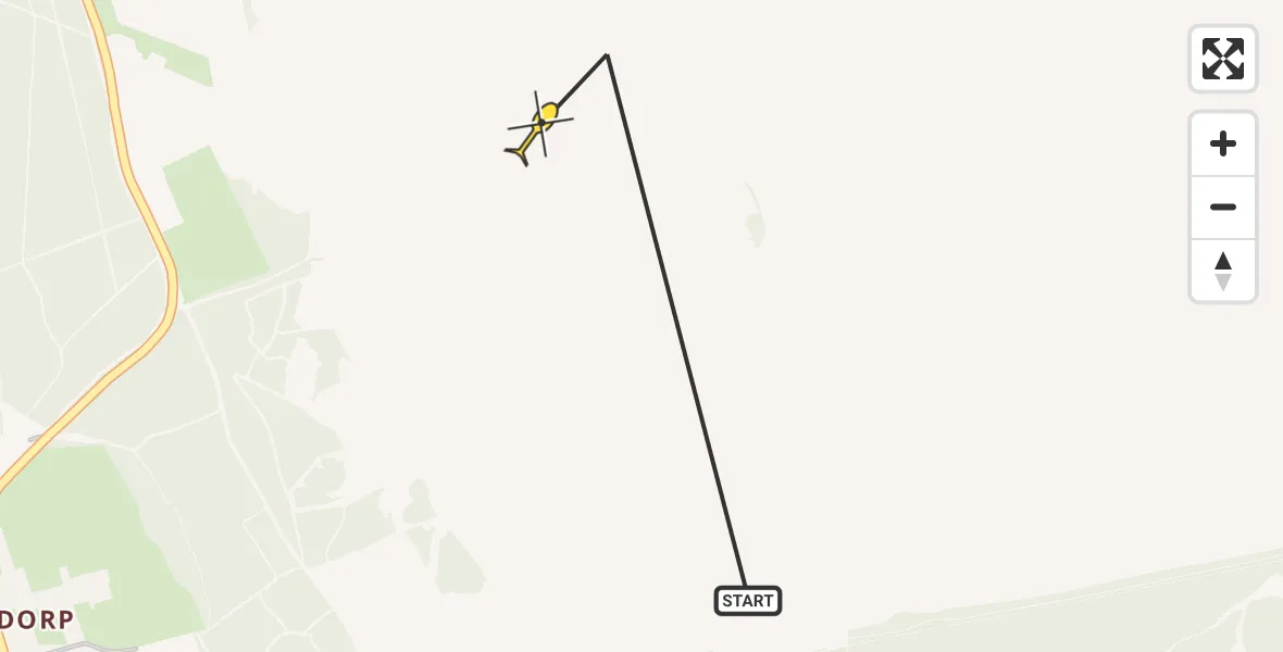 Routekaart van de vlucht: Politiehelikopter naar Ermelo, Garderenseweg