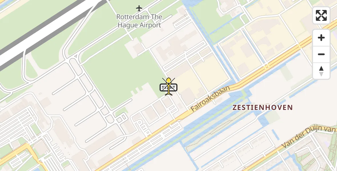 Routekaart van de vlucht: Lifeliner 2 naar Rotterdam The Hague Airport, Brandenburgbaan