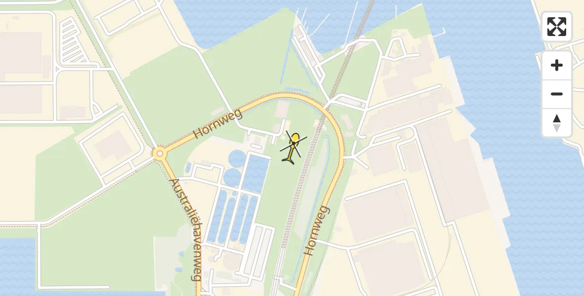 Routekaart van de vlucht: Lifeliner 1 naar Amsterdam Heliport